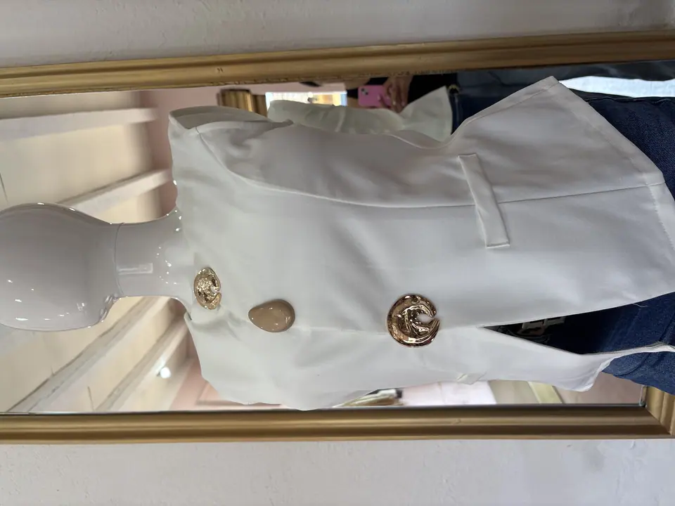 Chaleco tipo conjunto beige