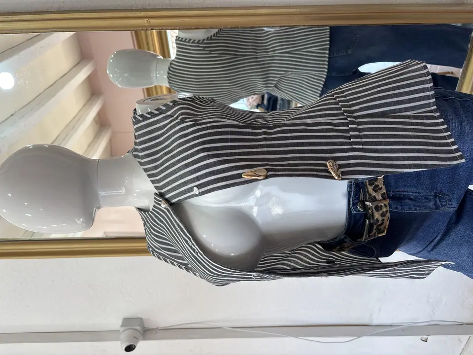 Chaleco tipo conjunto rayas