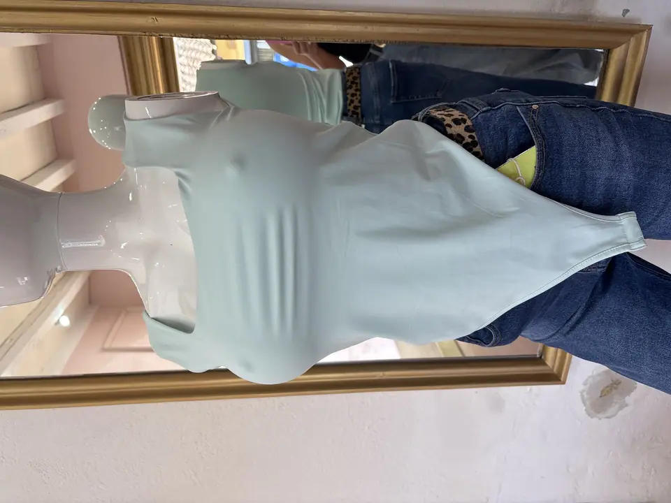 Body manga corta azul