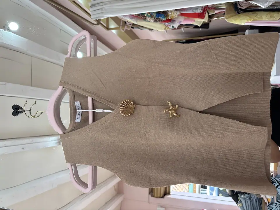 Chaleco punto beige