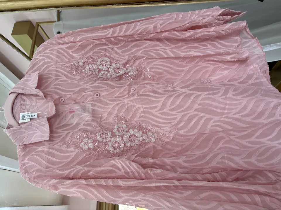 Camisa de lentejuelas transparente