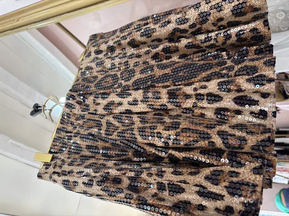 Falda animal print lentejuelas