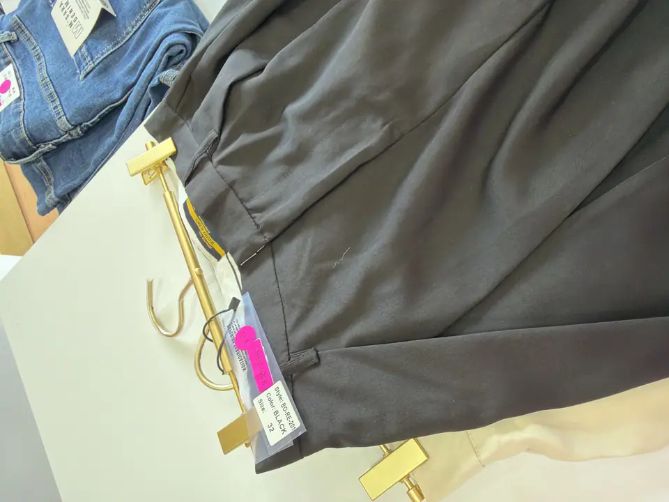 Pantalón vestir olgado negro
