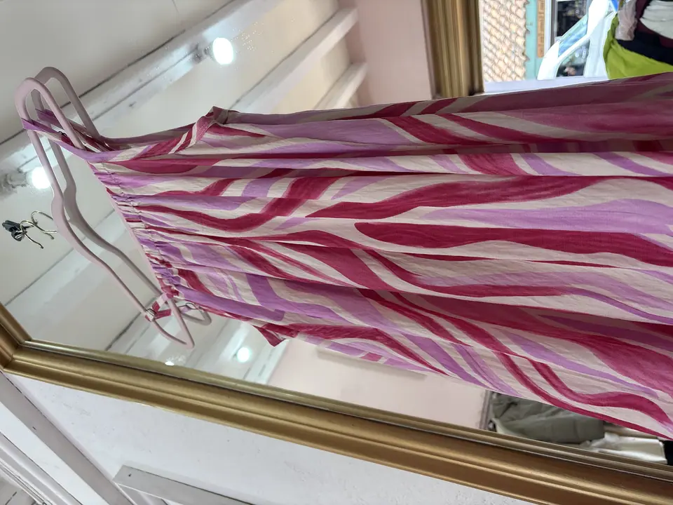 Vestido rayas rosa olgado