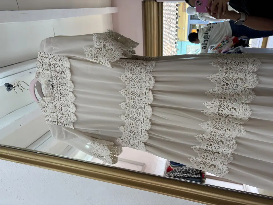 Maxi vestido beige