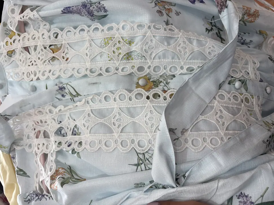 Vestido azul de manga