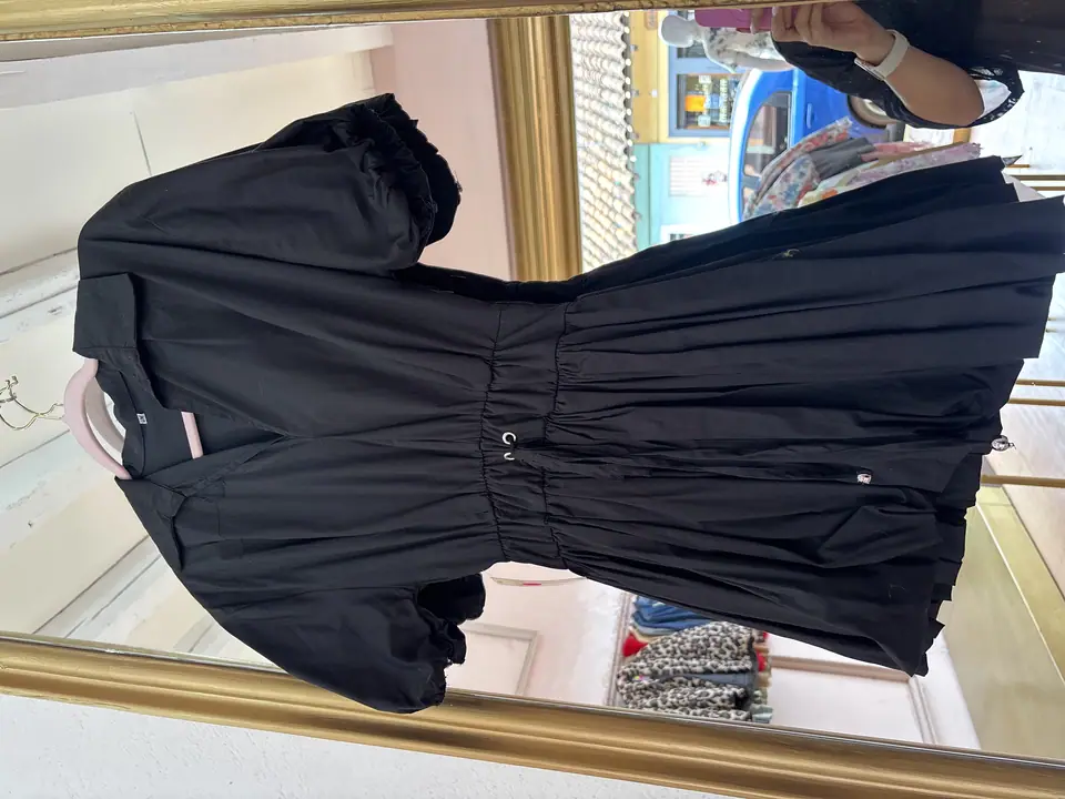 Vestido de globo negro