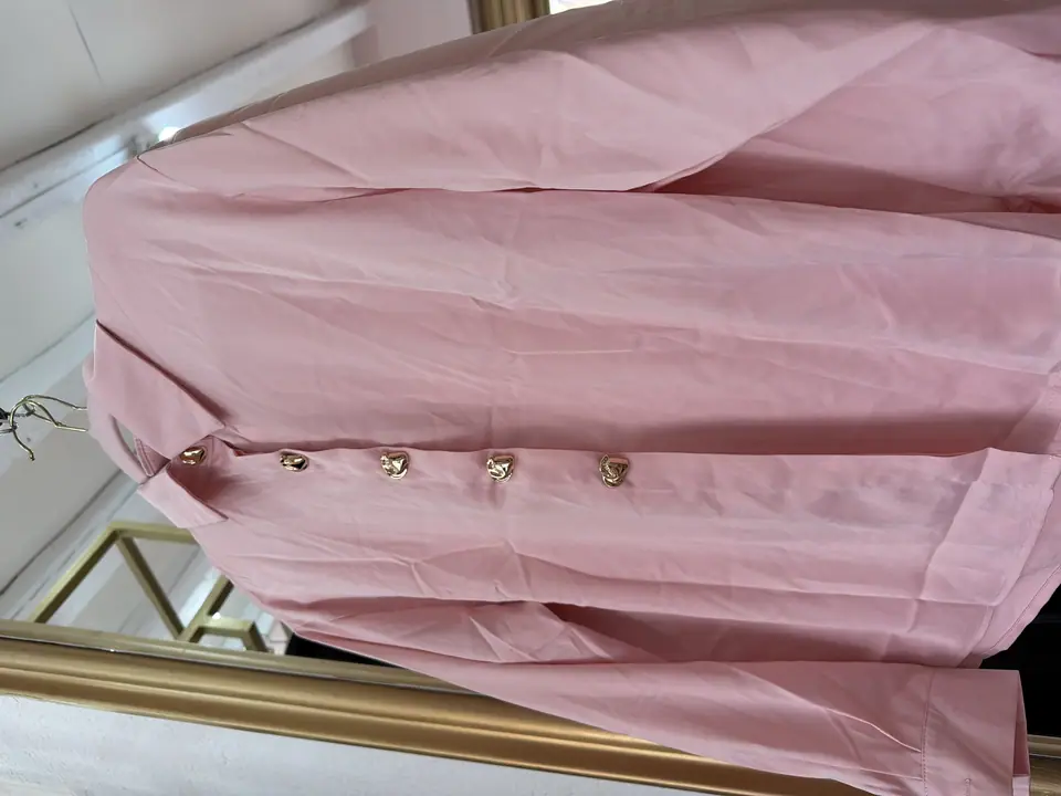 Camisa rosa seda
