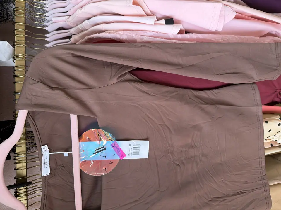 Blusa manga larga cuello redondo