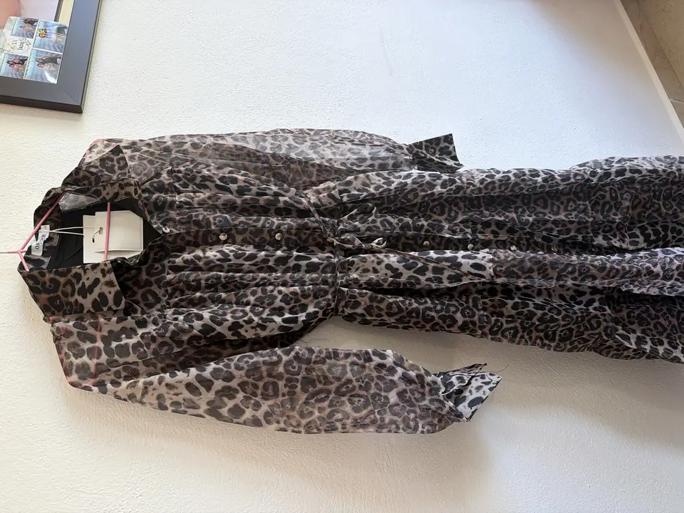 Vestido animal print largo