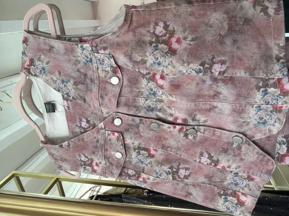 Conjunto de flores de mezclilla