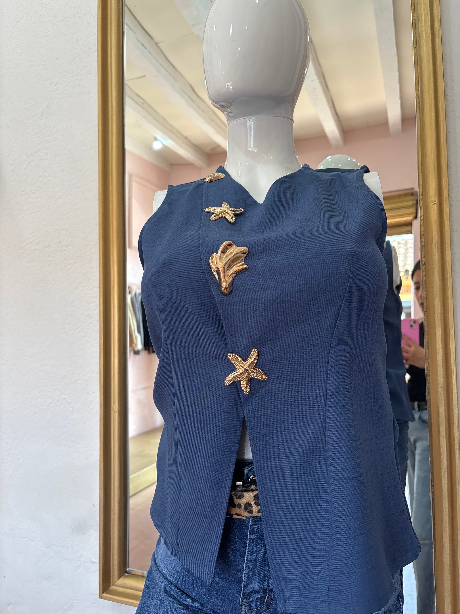 Chaleco tipo conjunto azul