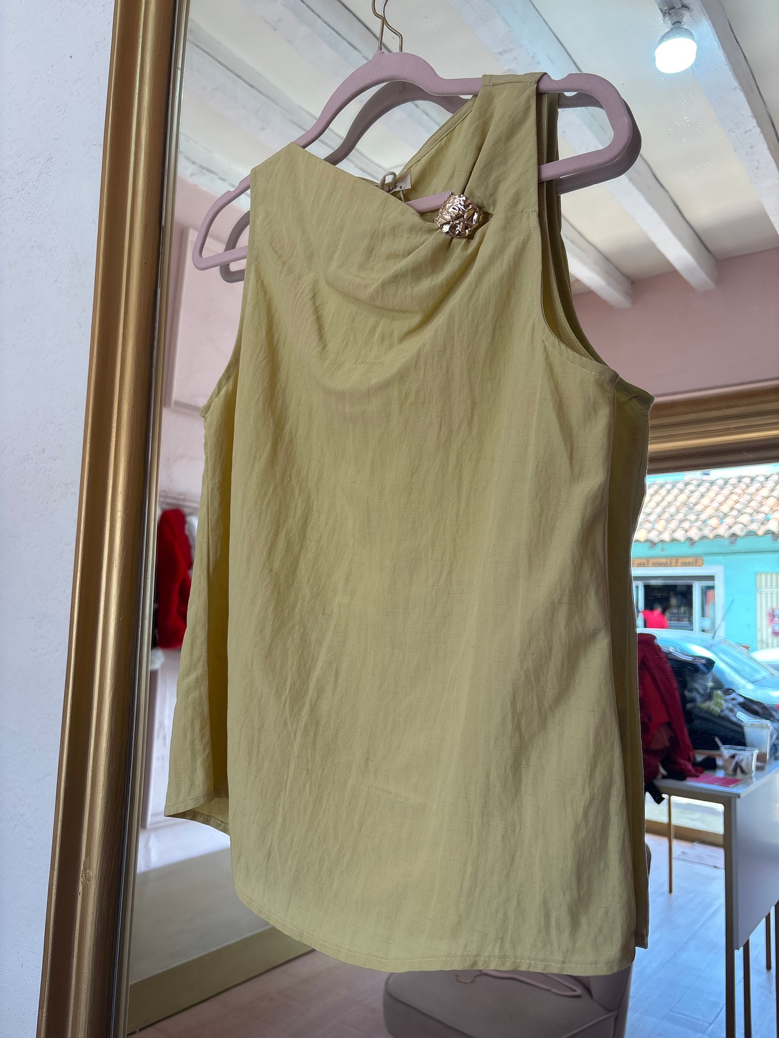 Blusa olgada amarilla