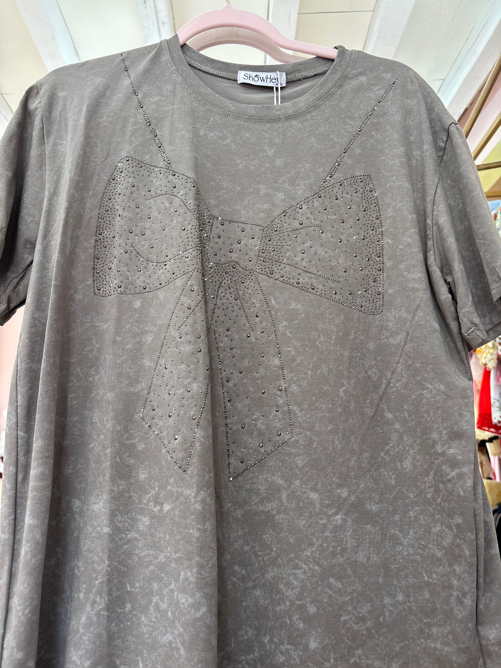 Blusa moño brillos