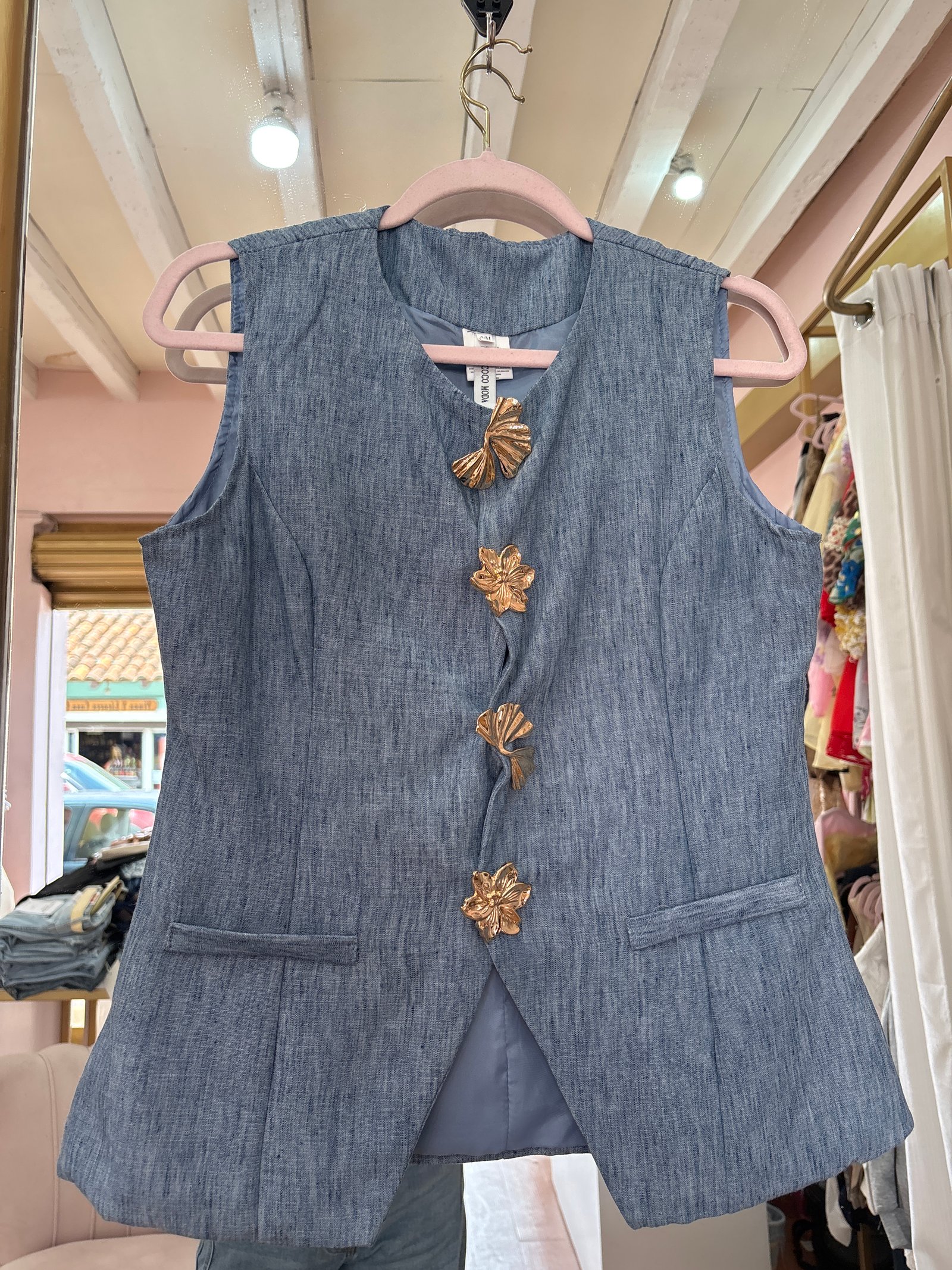 Chaleco tipo conjunto azul