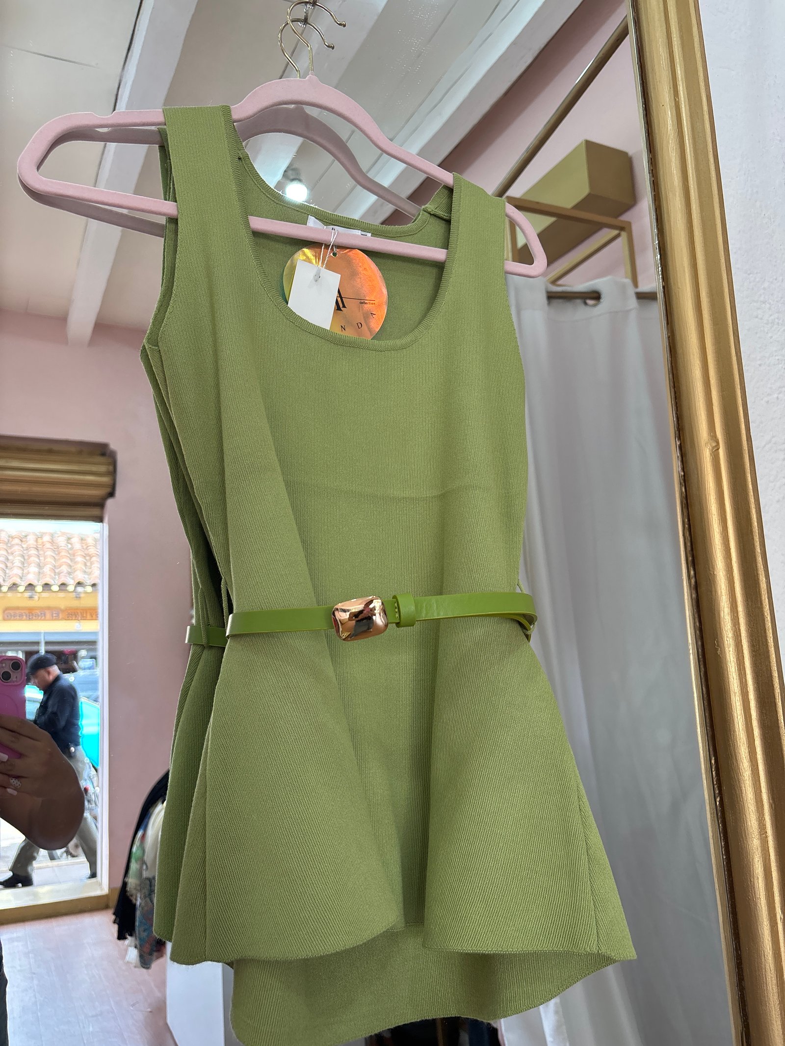 Chaleco de punto verde