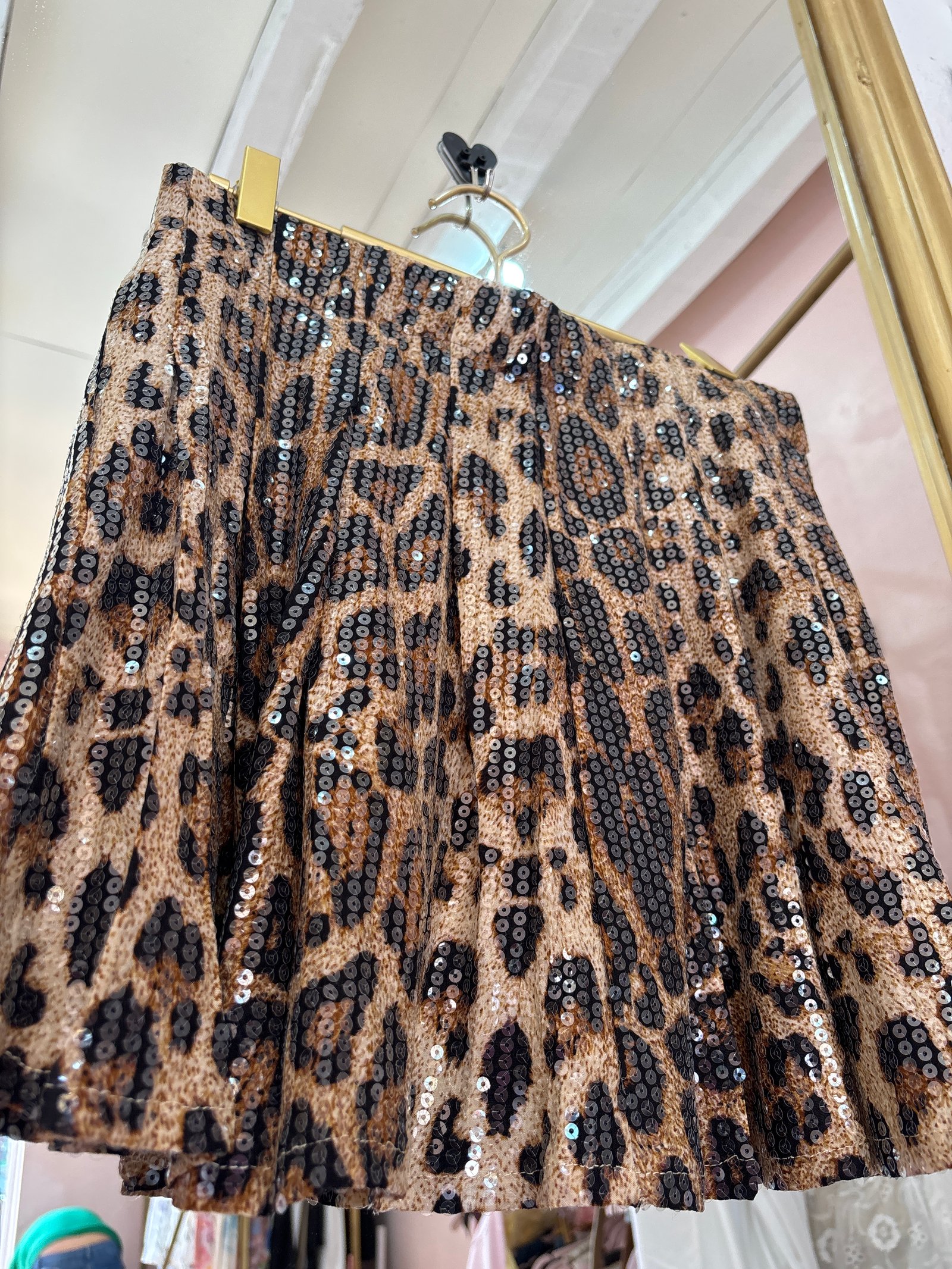 Falda animal print lentejuelas