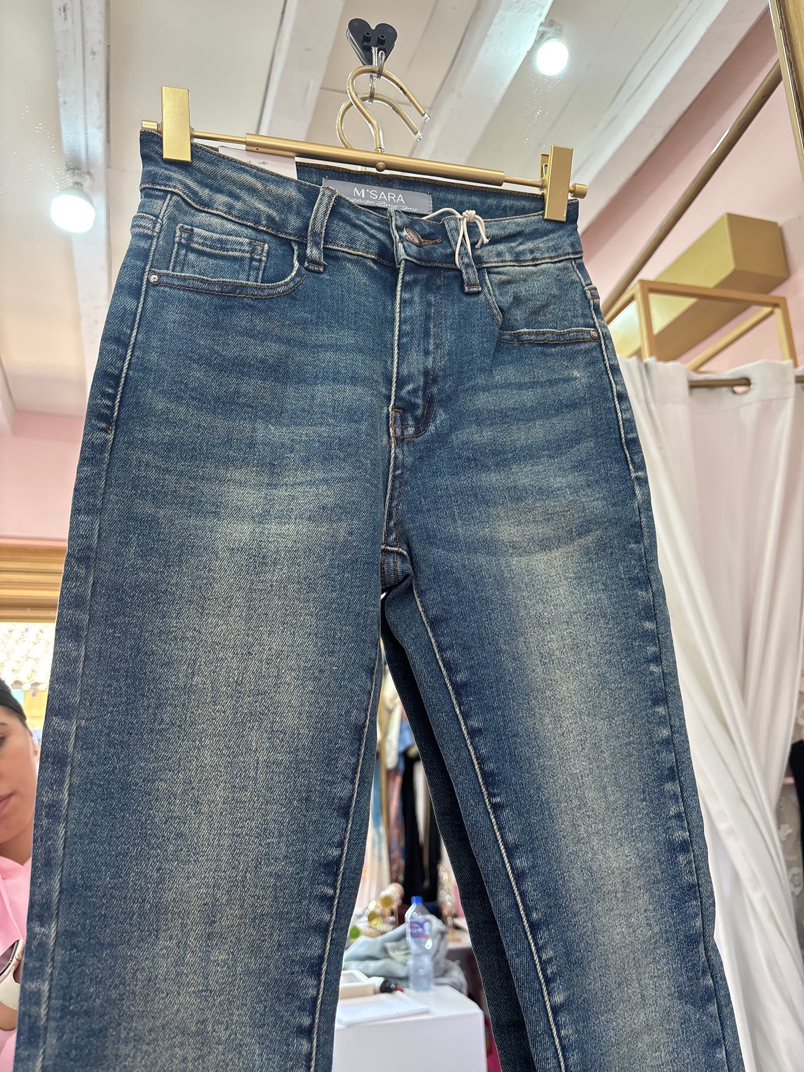 Pantalón skinny deslavado