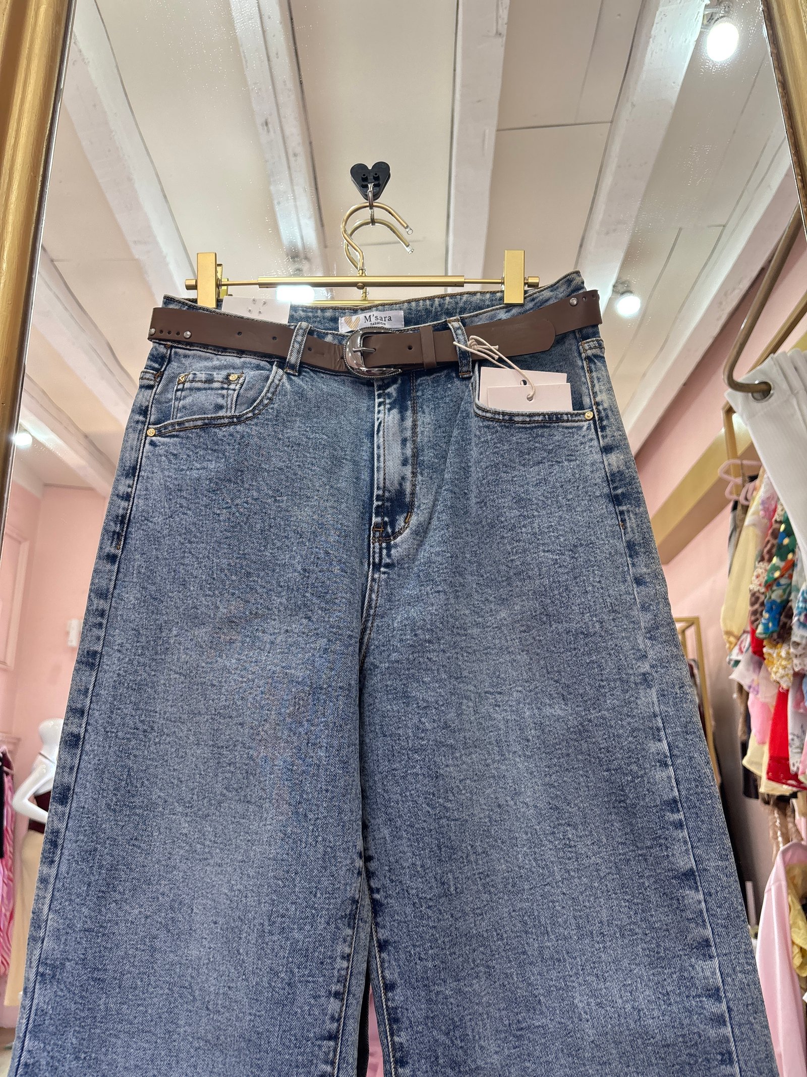 Pantalón deslavado vaquero