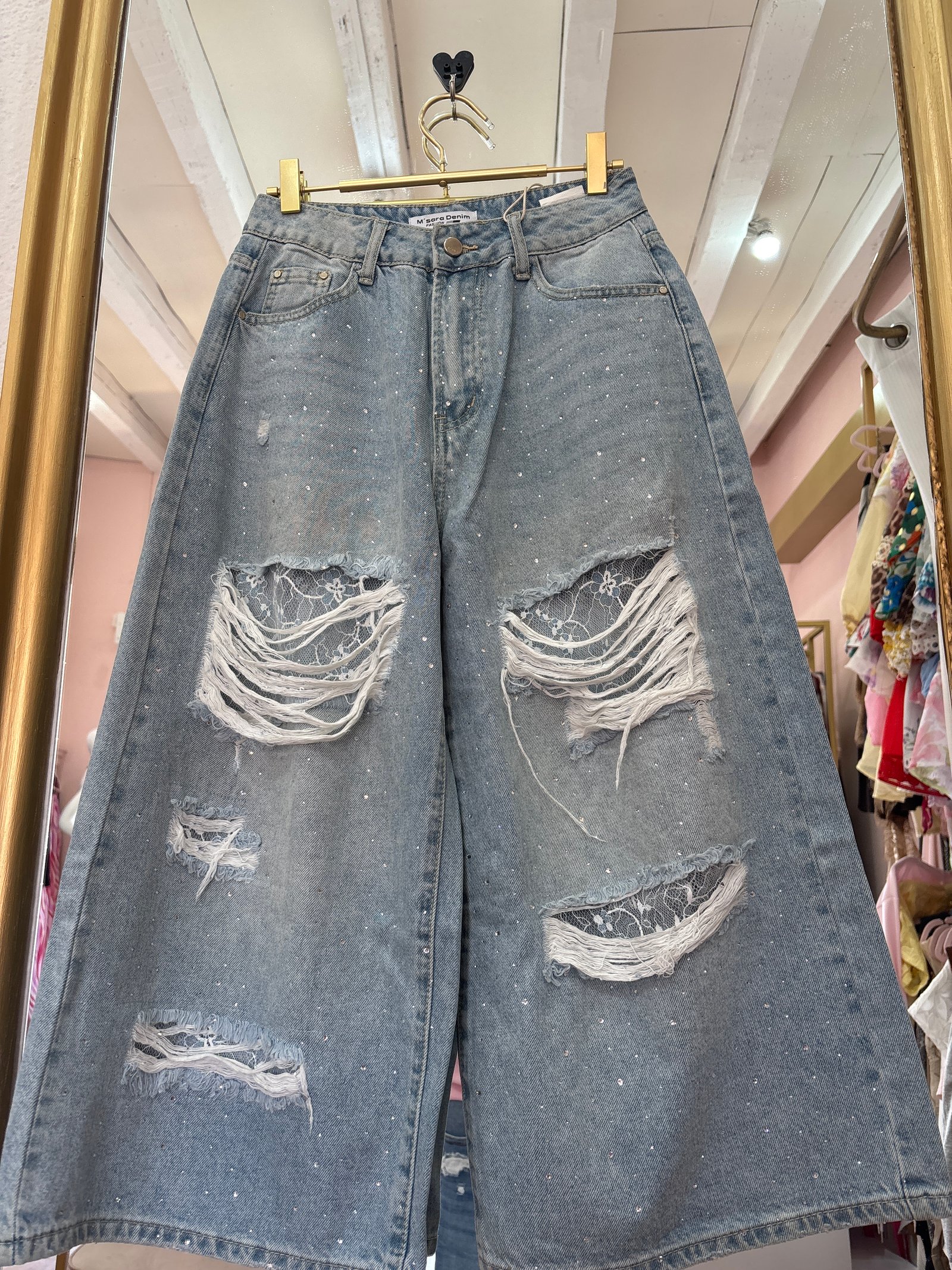 Pantalón corto de brillos
