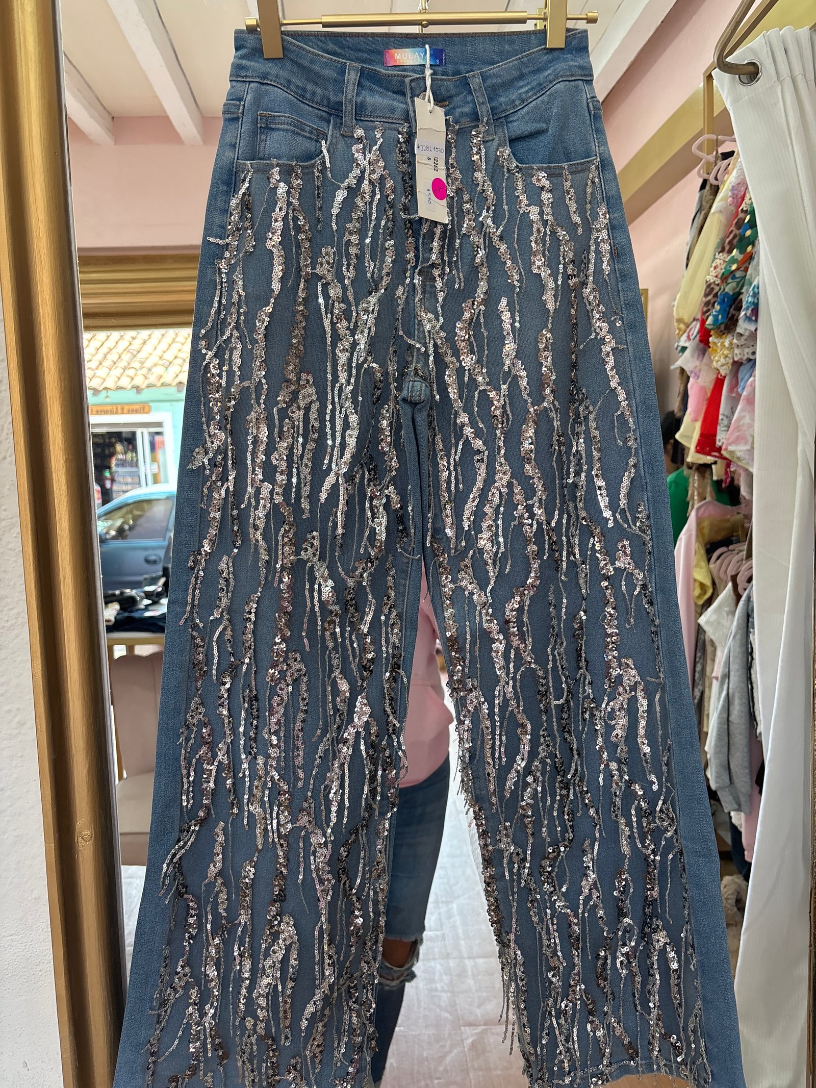 Pantalón lluvia de brillos