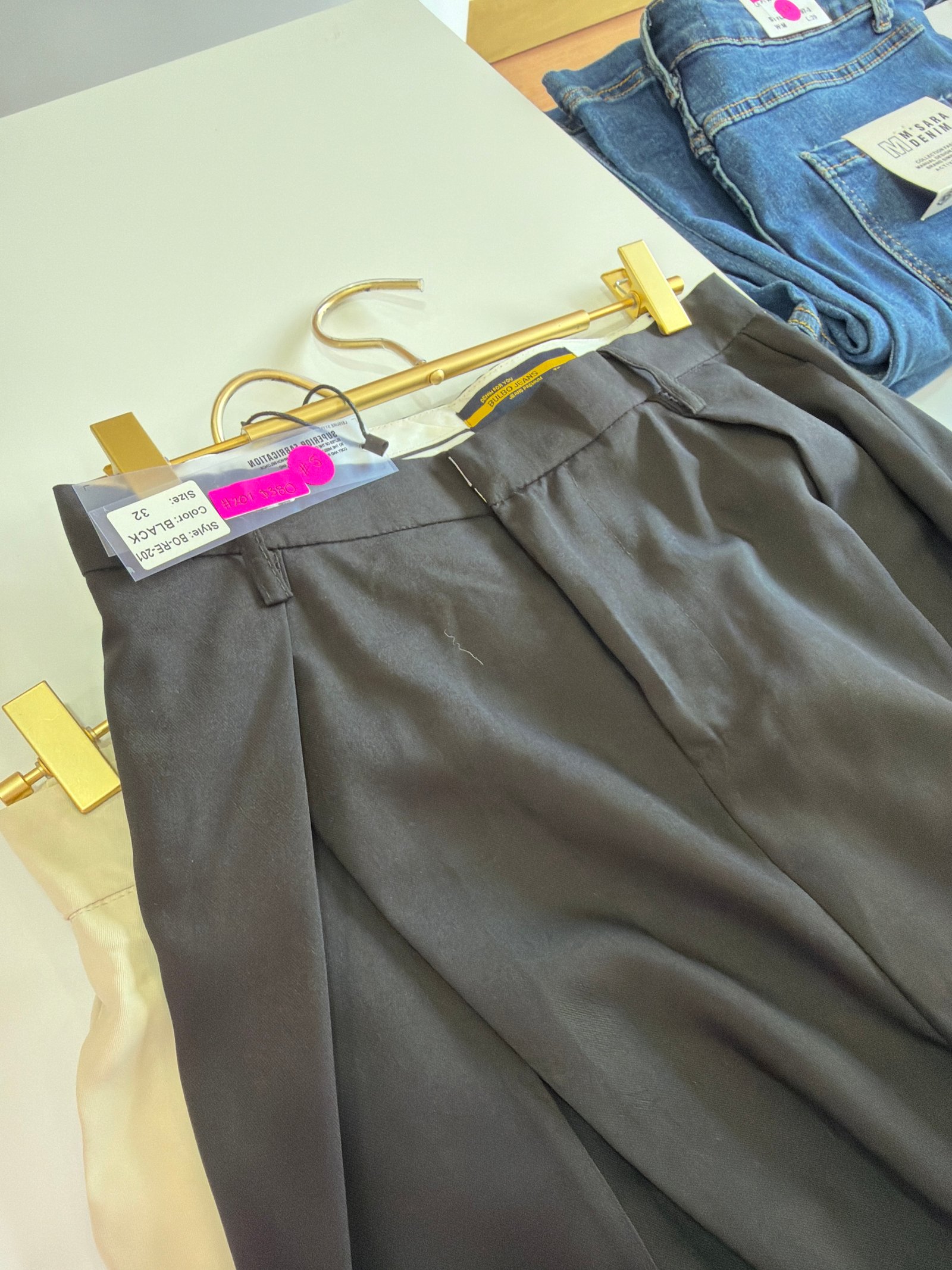 Pantalón vestir olgado negro