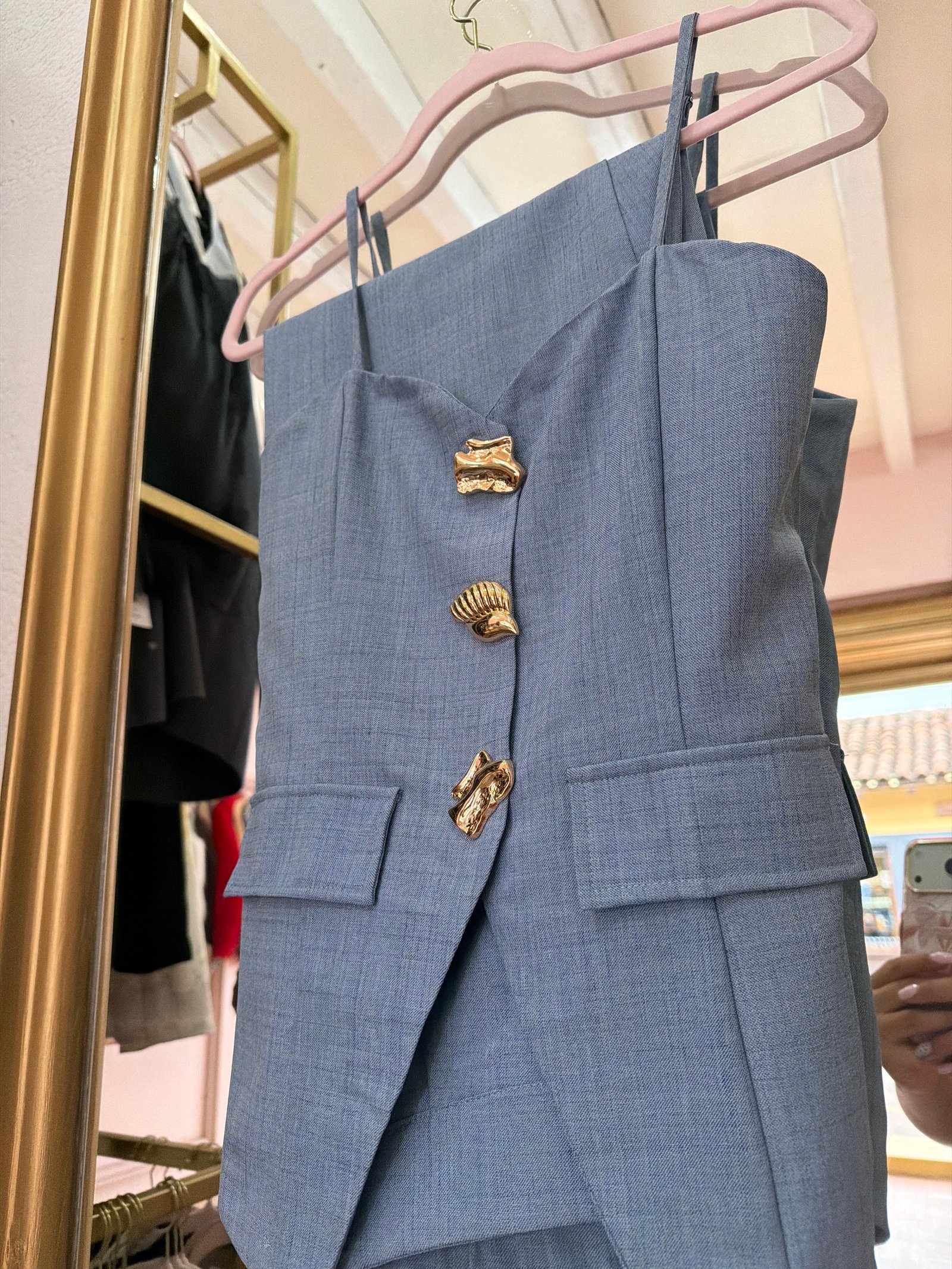Conjunto azul de tirantes