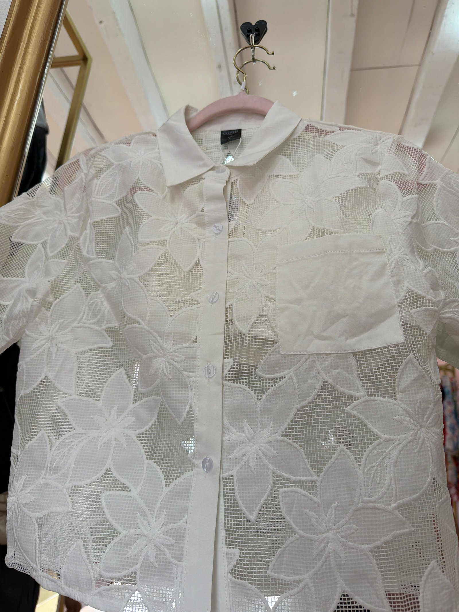 Conjunto encaje flor