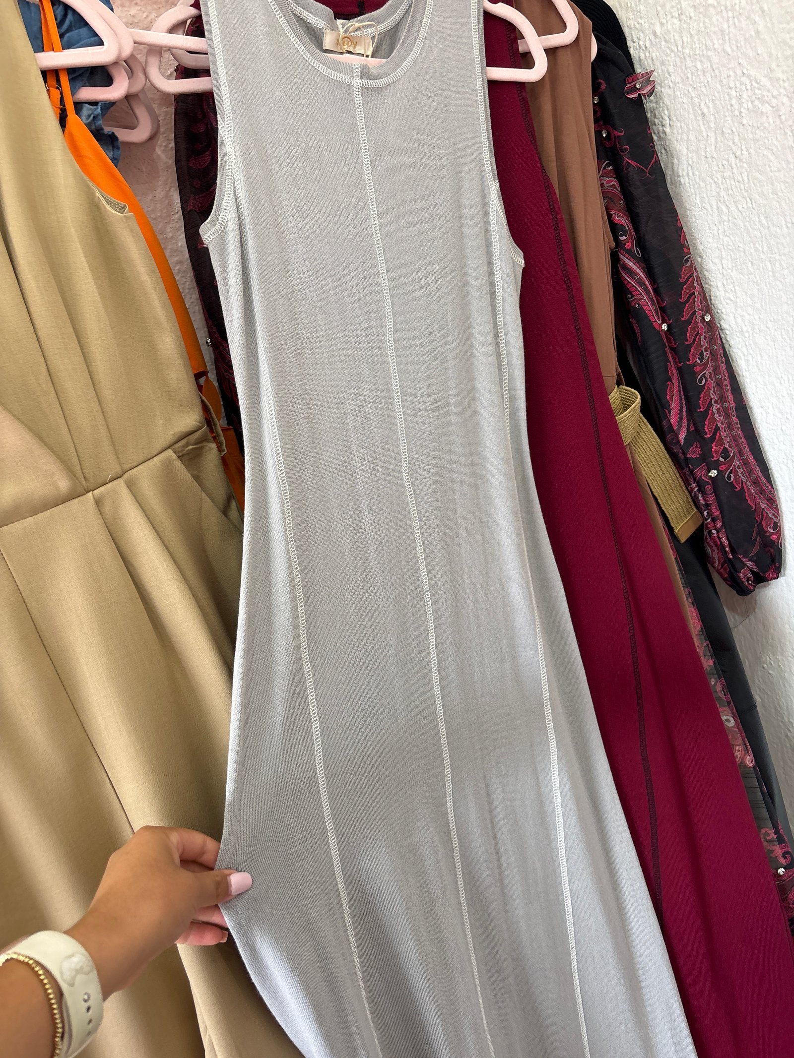 Vestido ligero costura