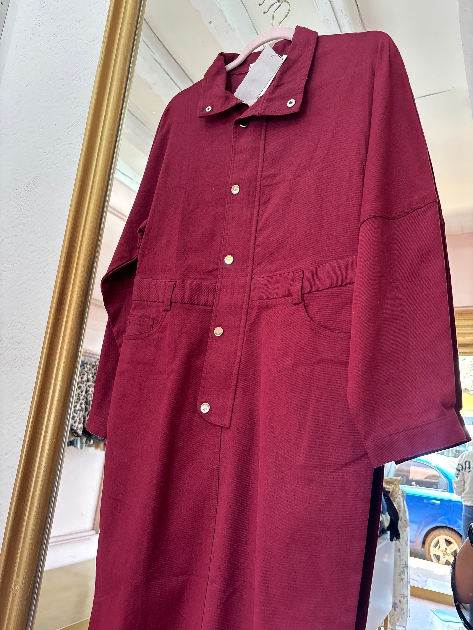 Vestido mezclilla vino