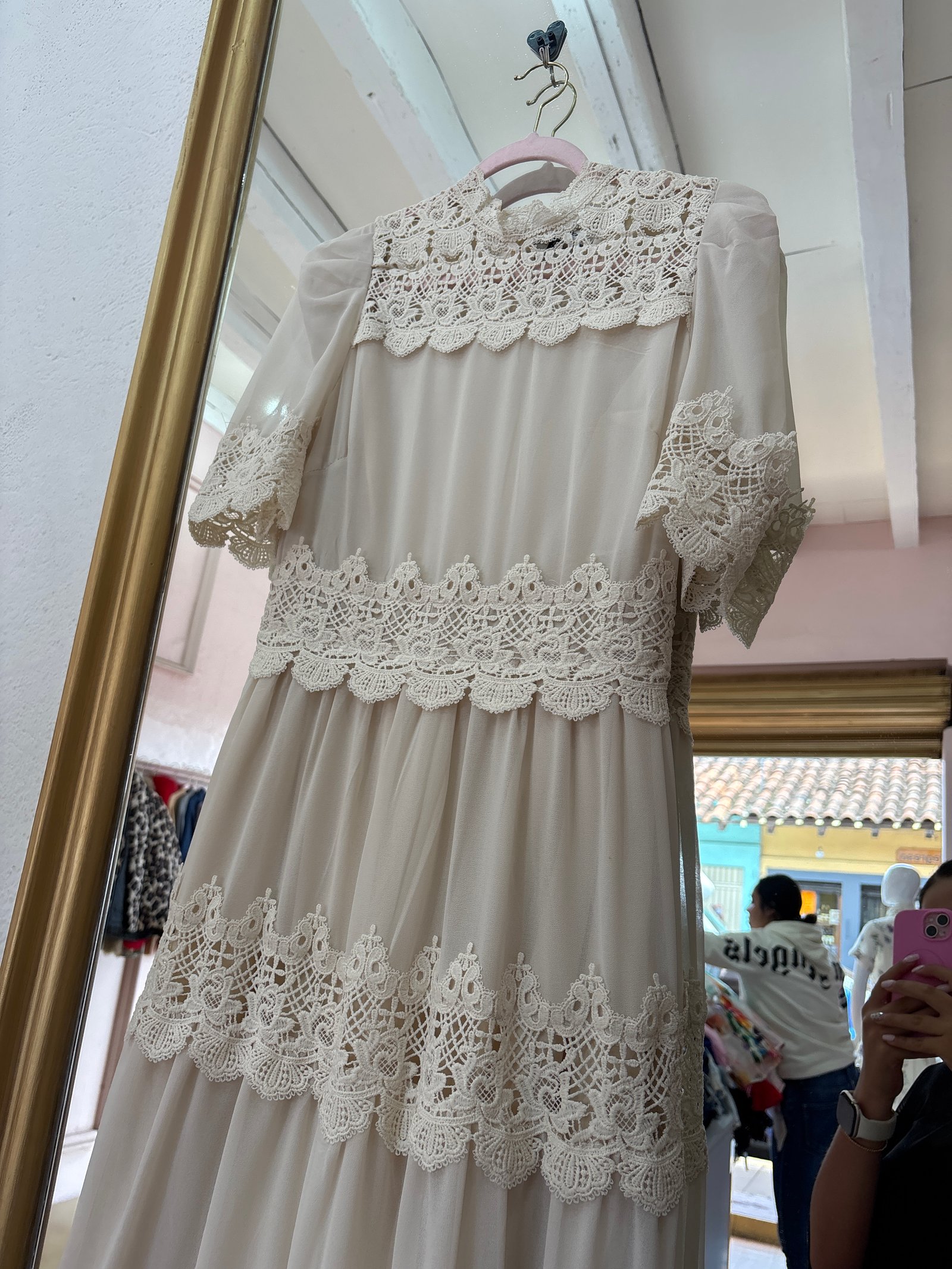 Maxi vestido beige