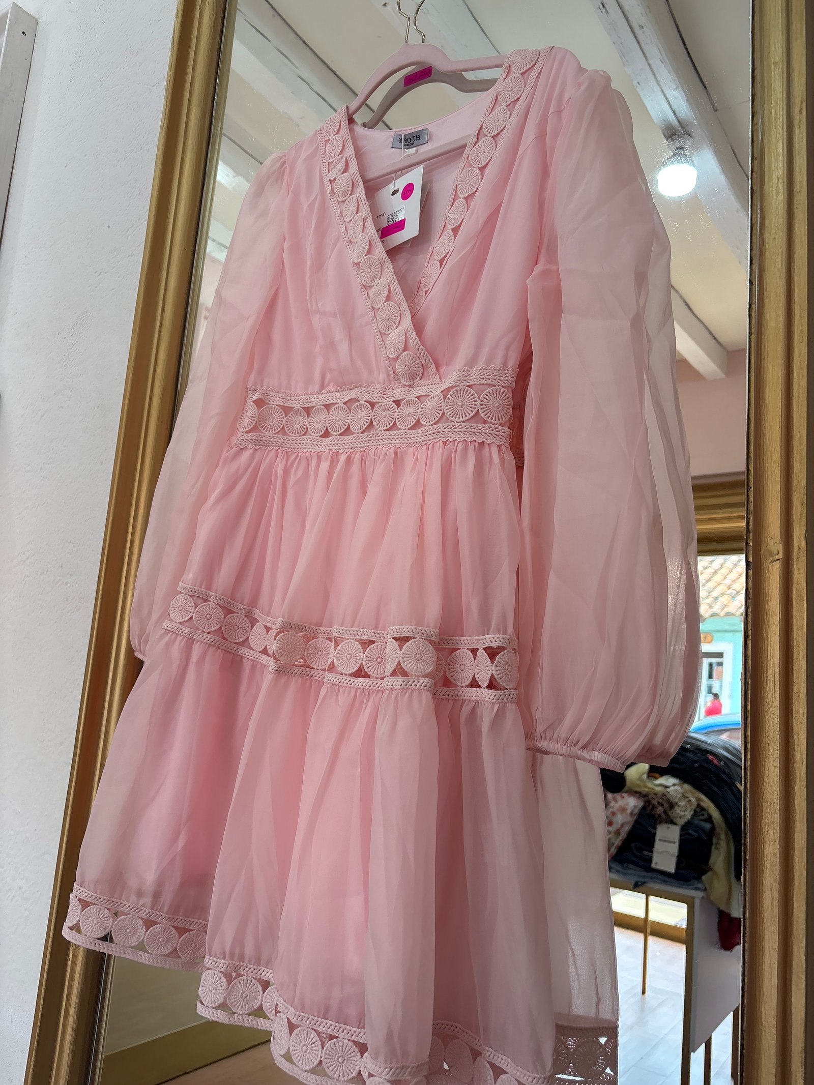 Vestido rosa ligero