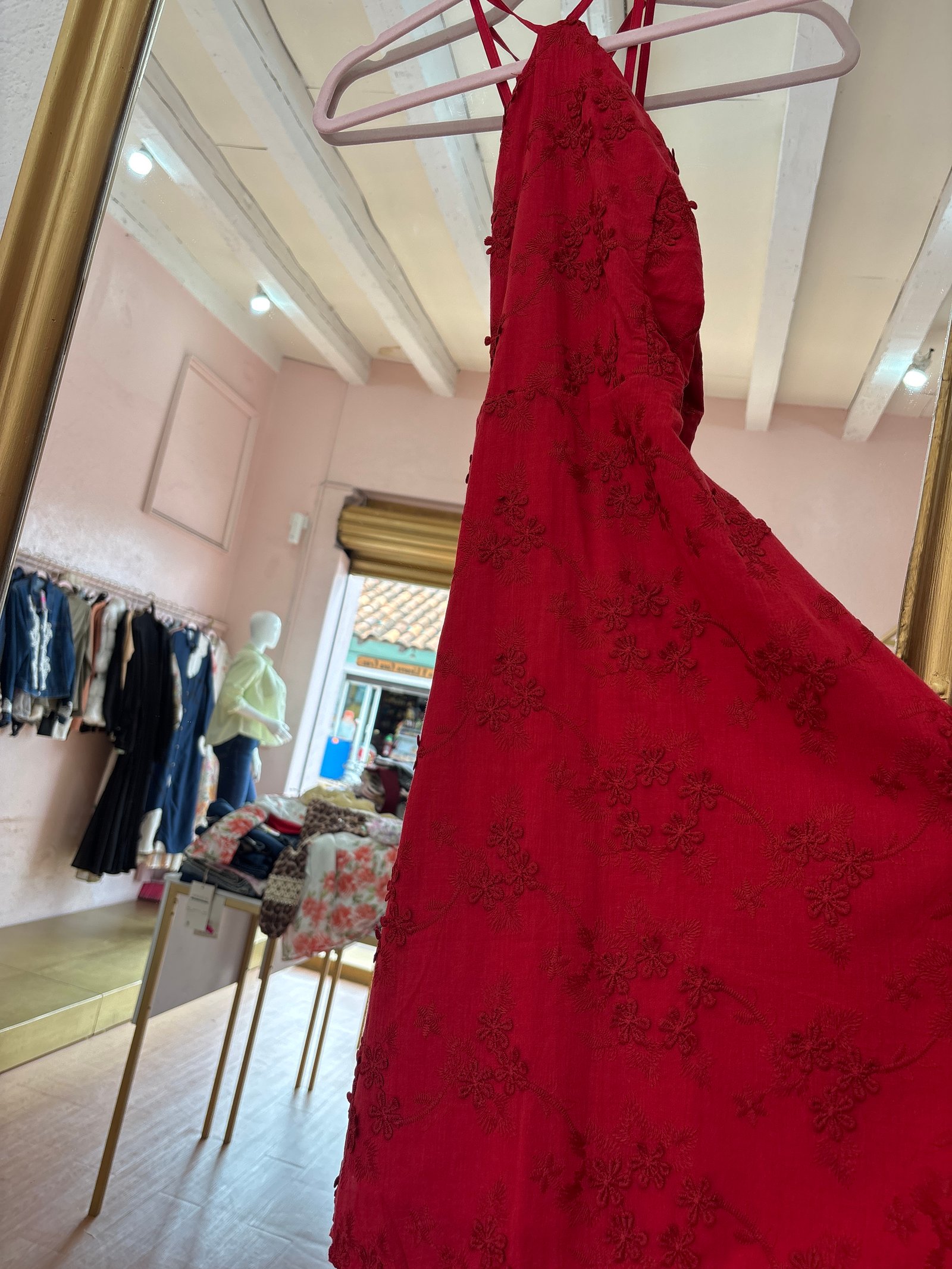 Vestido rojo escote espalda