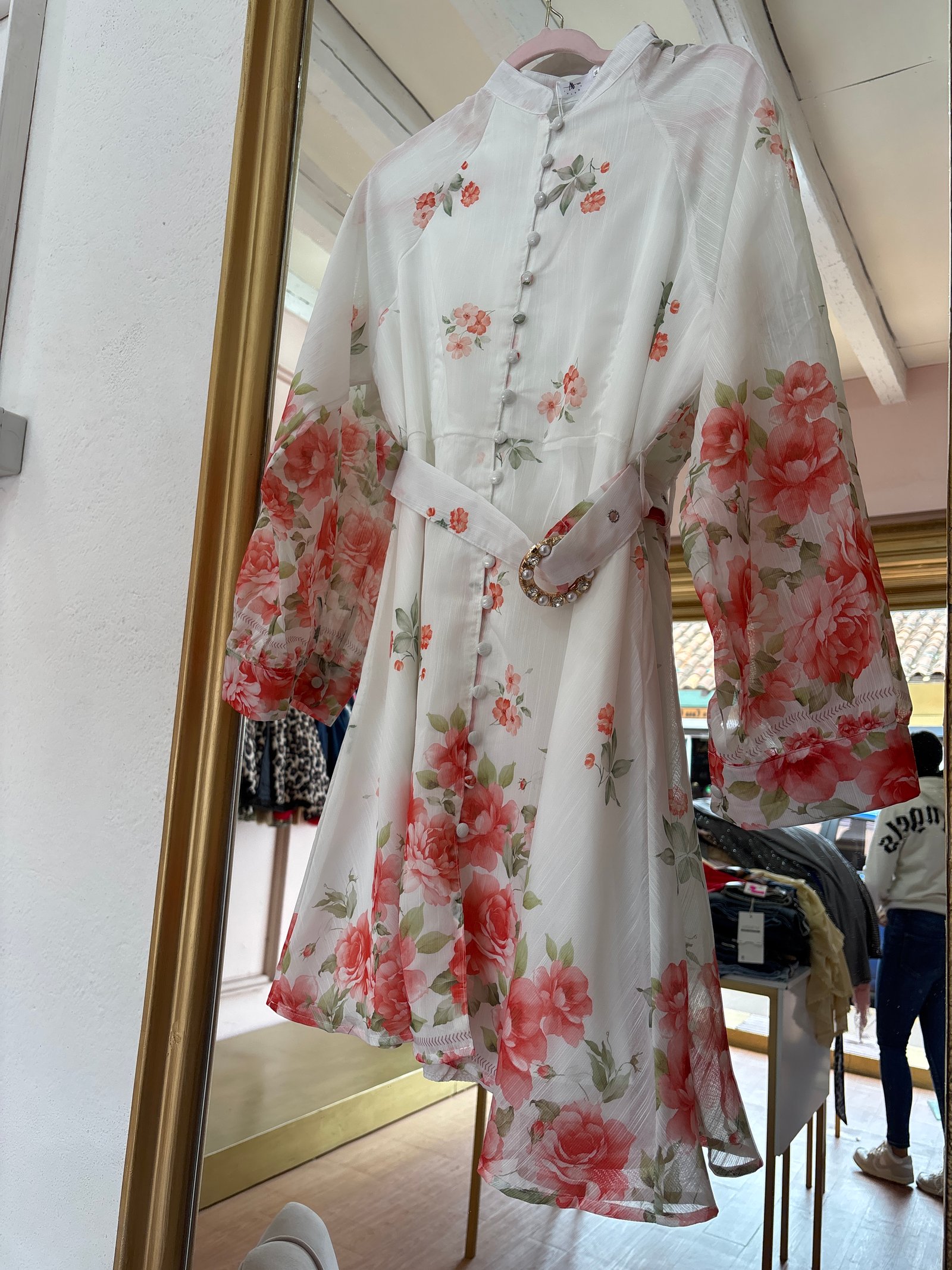 Vestido flores corto