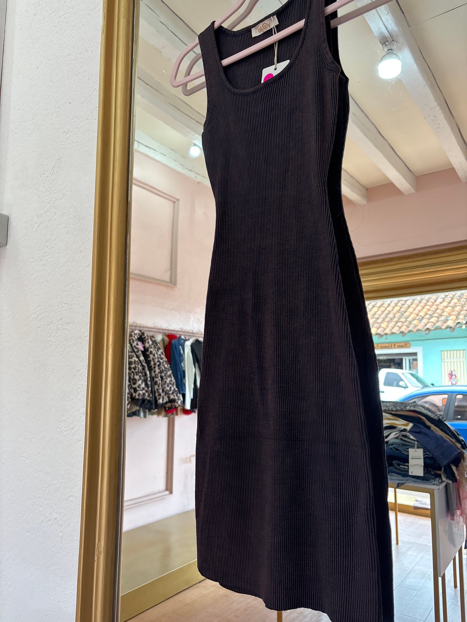 Vestido pegado café