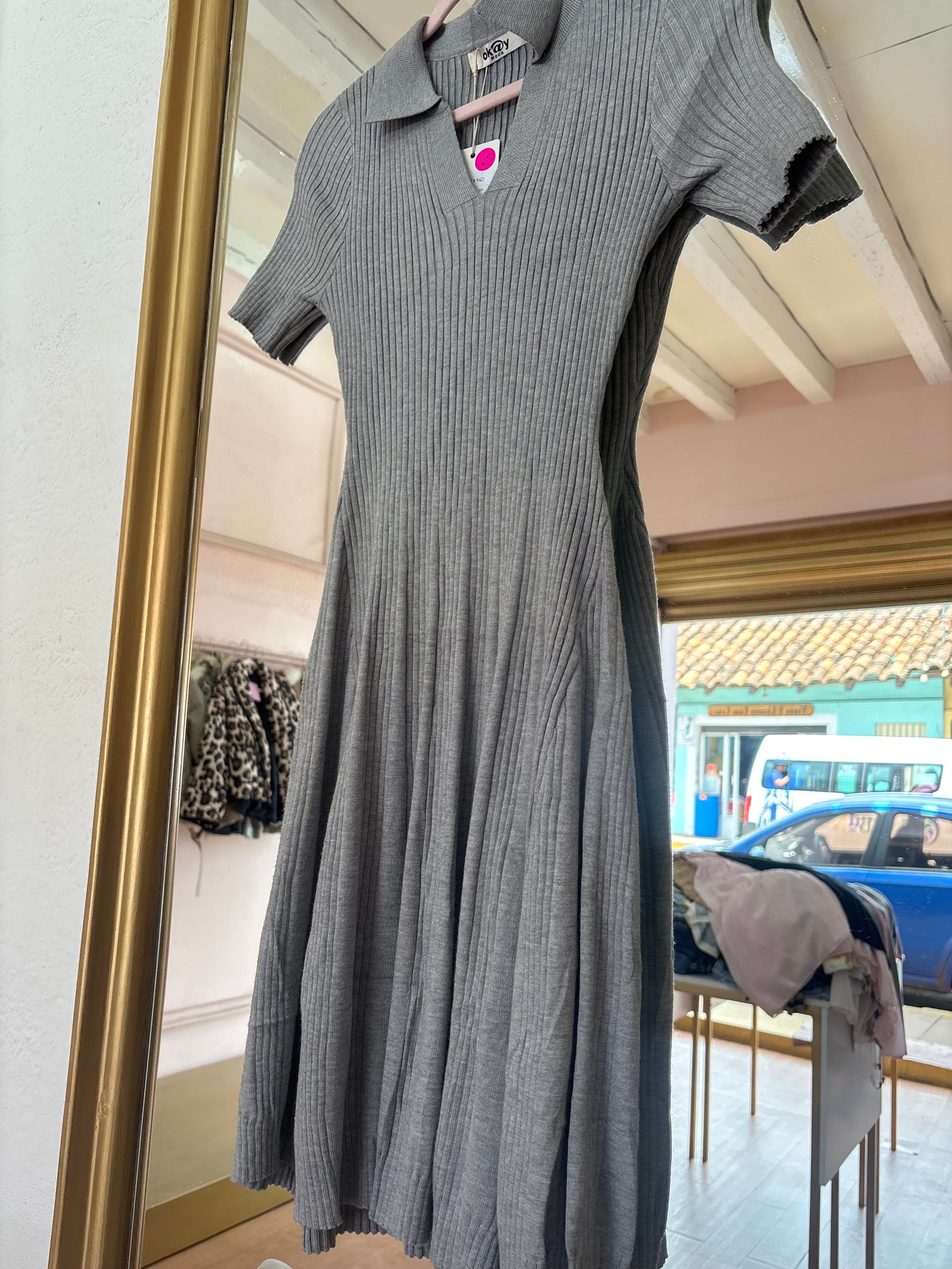 Vestido gris corto A