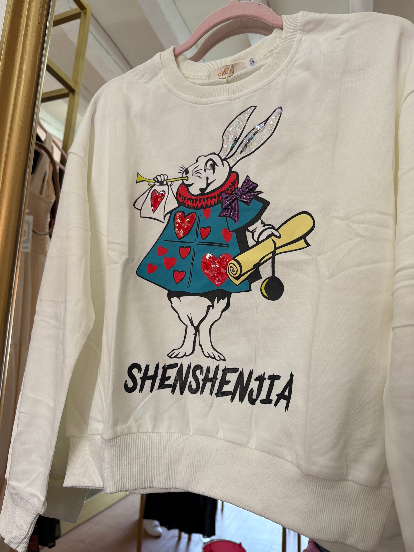 Sudadera conejo brillo